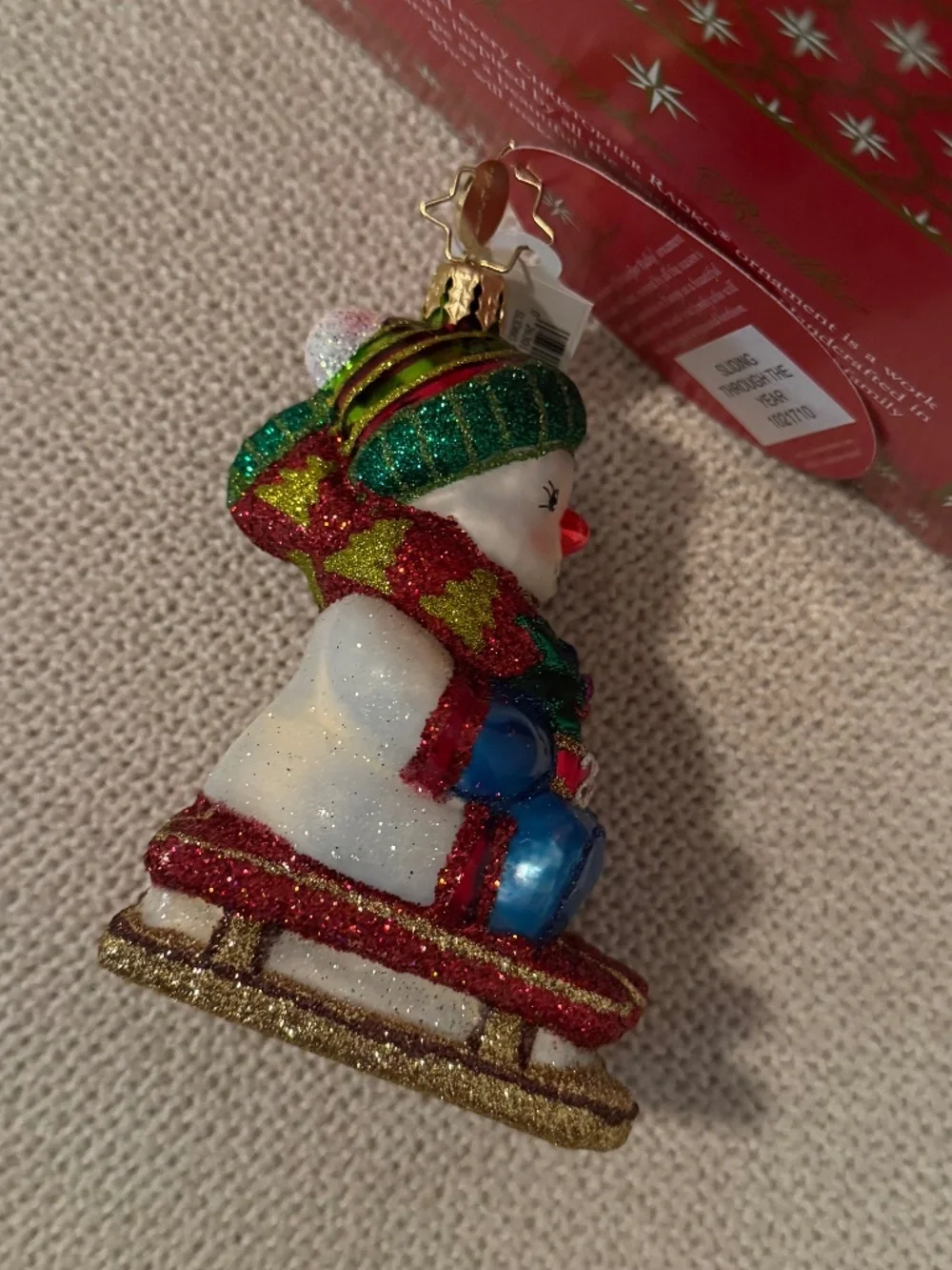 Christopher Radko 2023 Sliding Through The Year Christmas Ornament